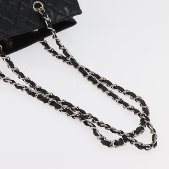 CHANEL Matelasse Chain Tote Bag Leather Black CC Auth bs16447