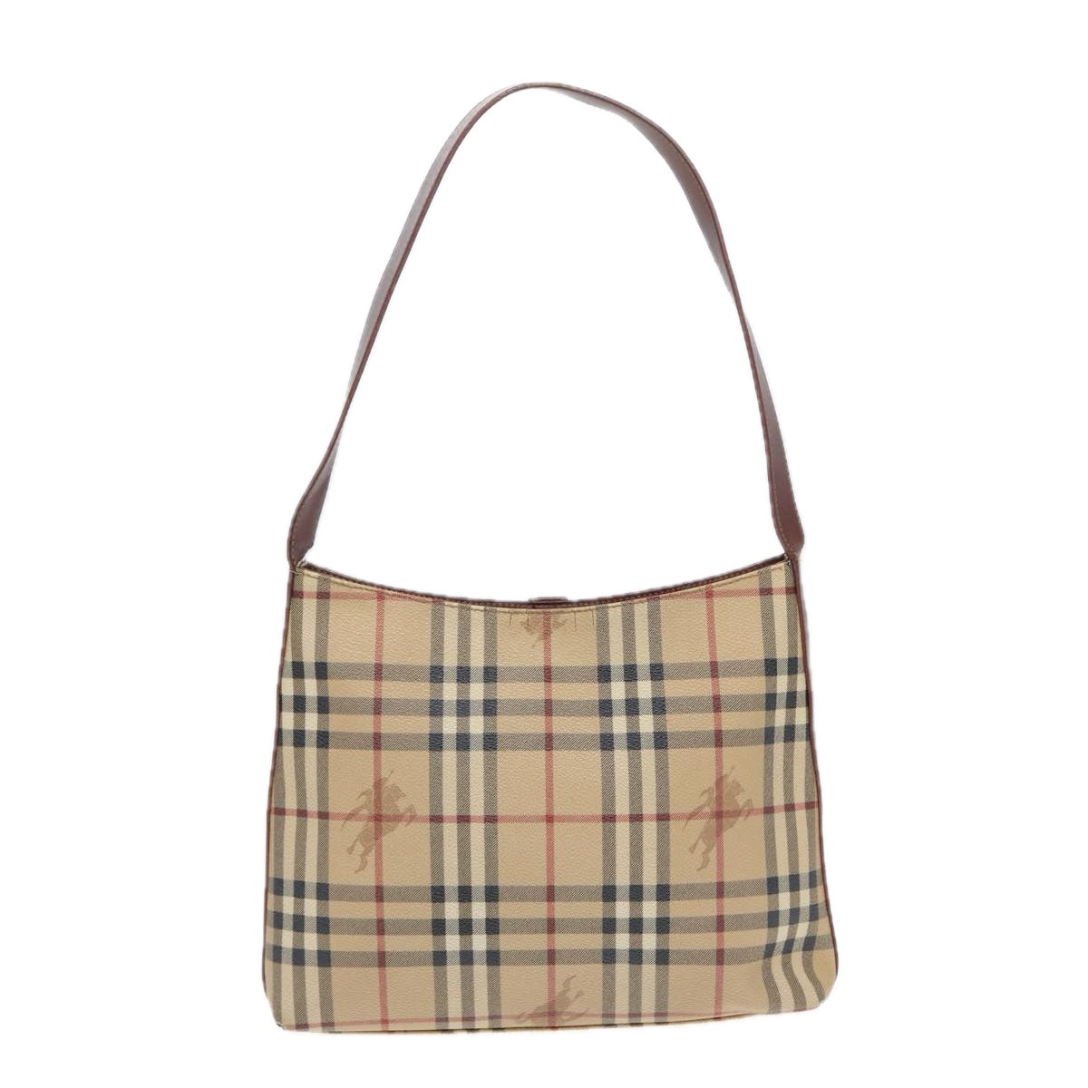 BURBERRY Nova Check Shoulder Bag Canvas Beige Auth bs16479 - 0