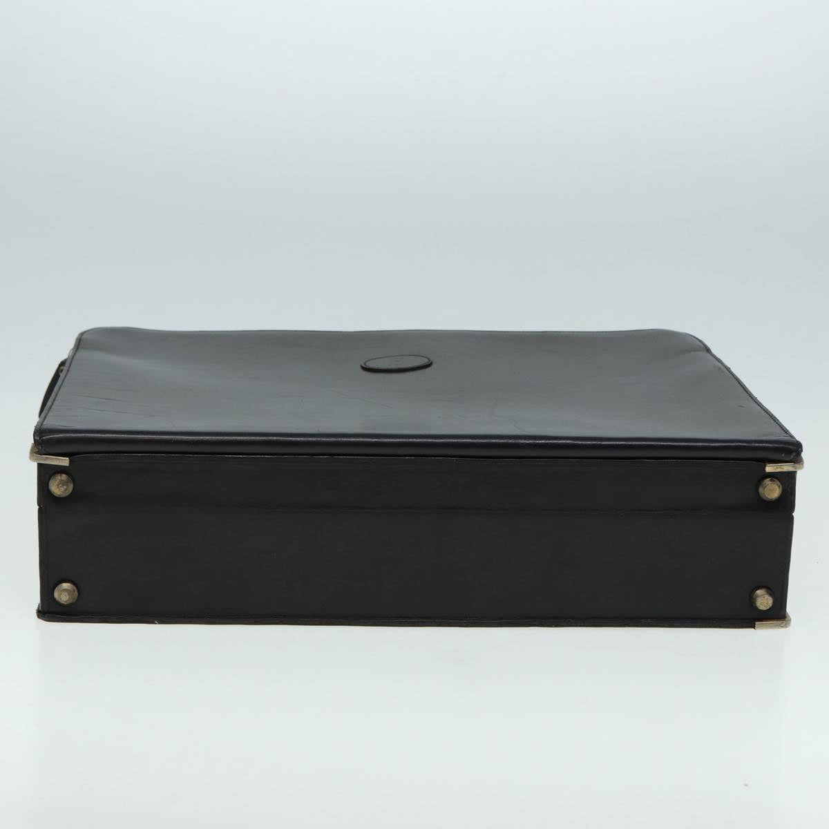 BALLY Trunk Leather No.000 Black Auth bs16480