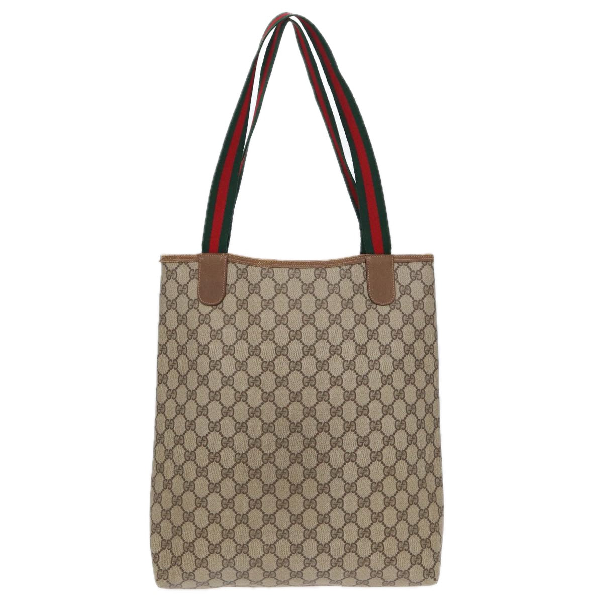 GUCCI GG Canvas Tote Bag Web Sherry Line Beige 39 02 003 Auth bs16482 - 0