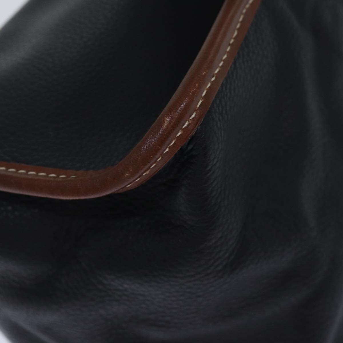 BALLY Hand Bag Leather Black Auth bs16483