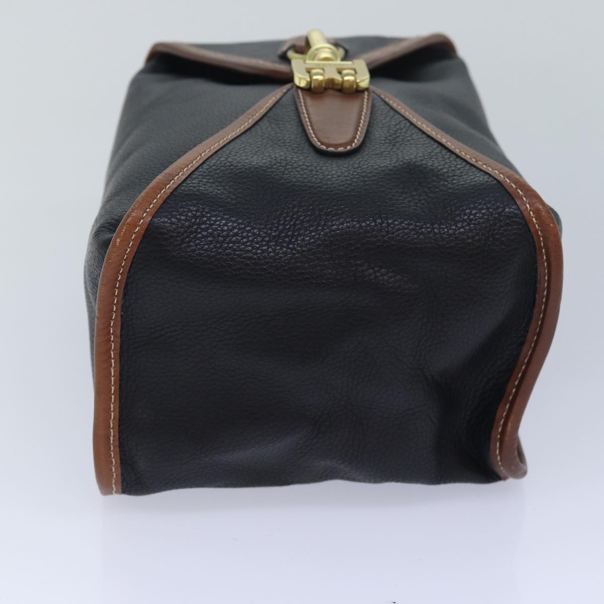 BALLY Hand Bag Leather Black Auth bs16483