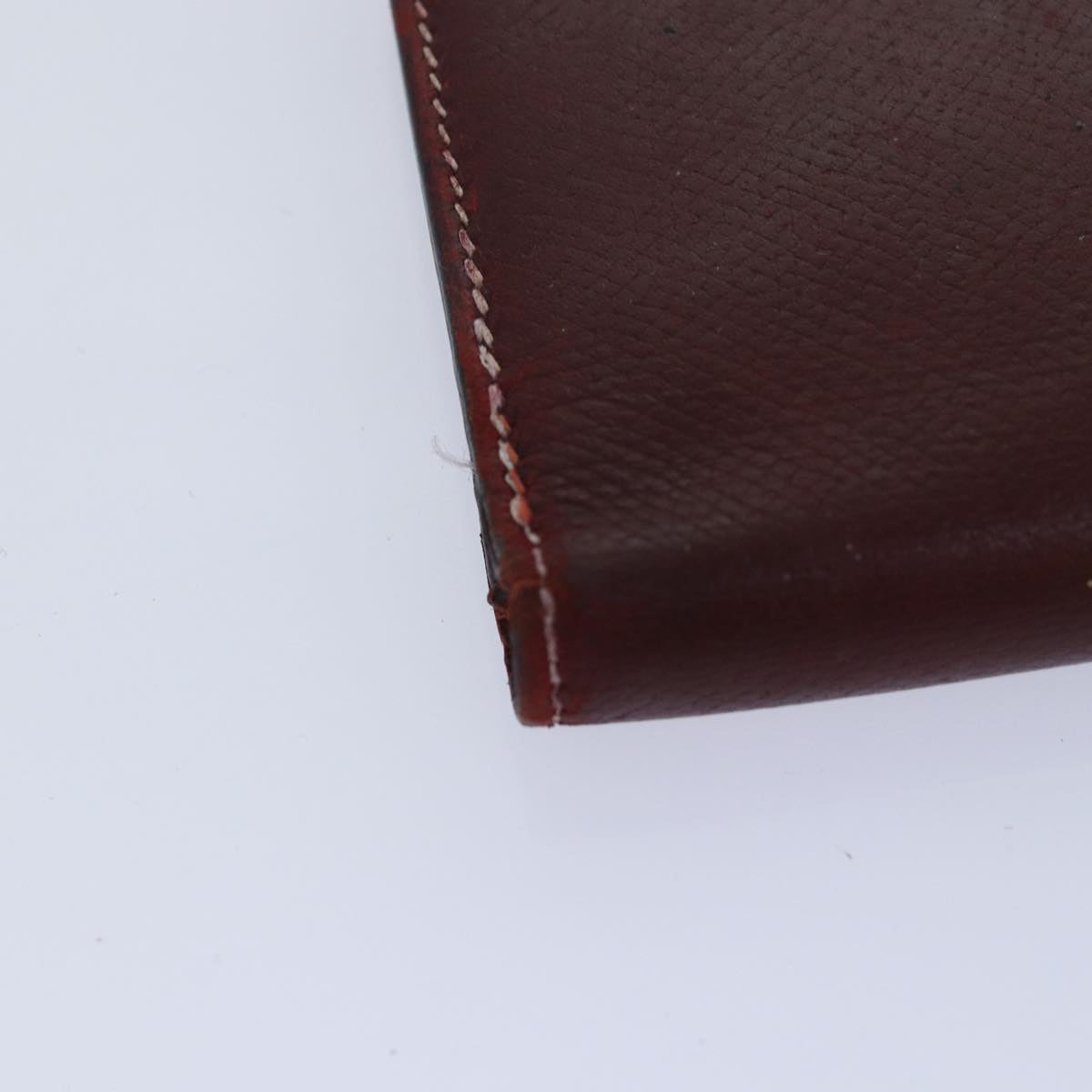 HERMES Bean Wallet Leather Brown Auth bs16487