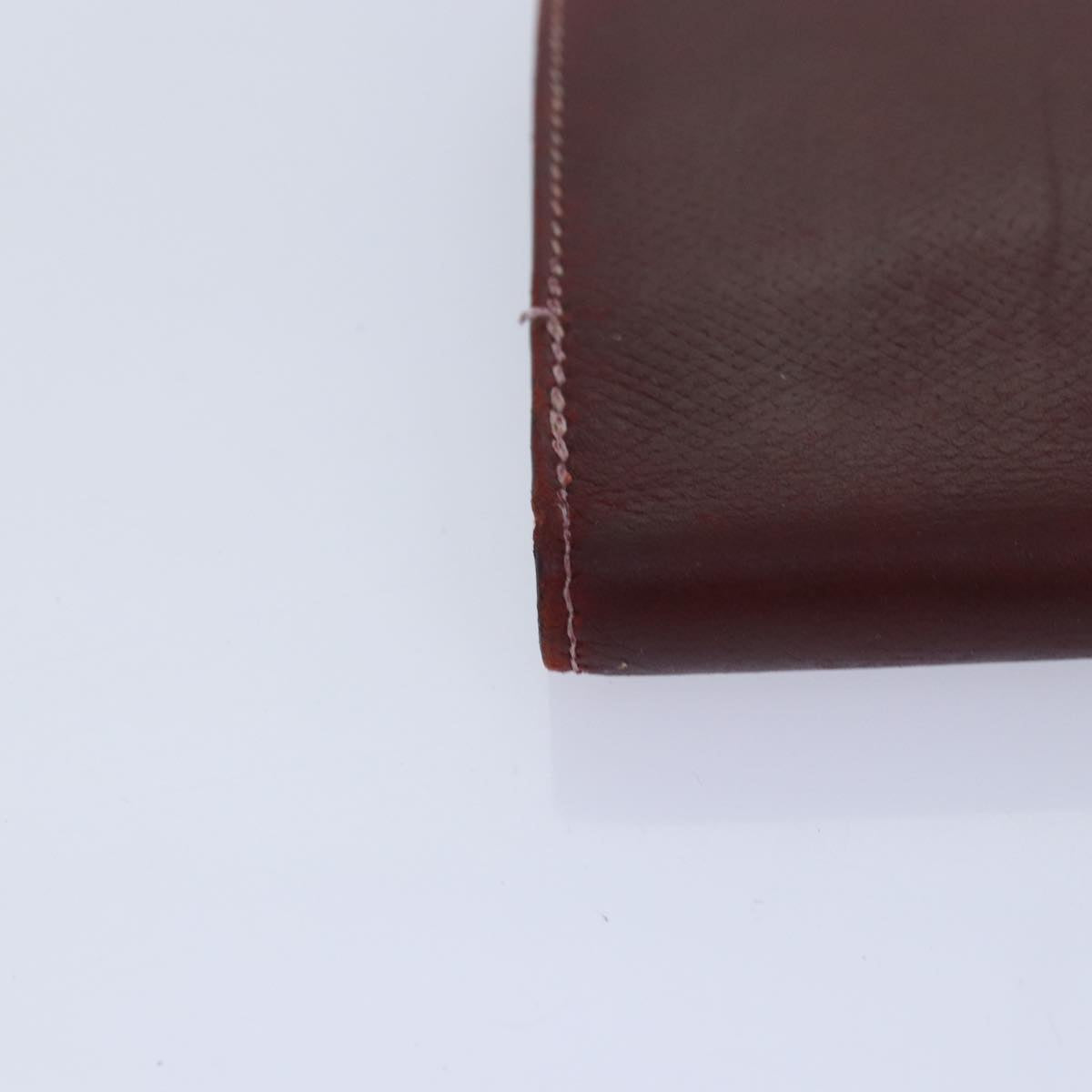 HERMES Bean Wallet Leather Brown Auth bs16487