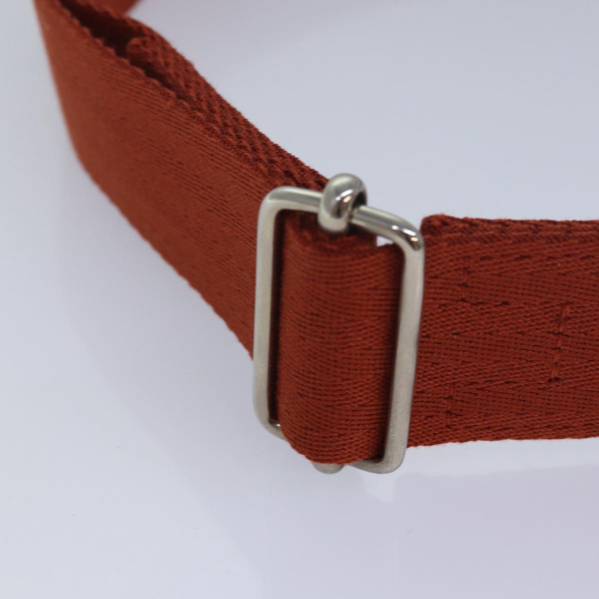 HERMES Acapulco Ordinateur Shoulder Strap Canvas Orange Auth bs16495