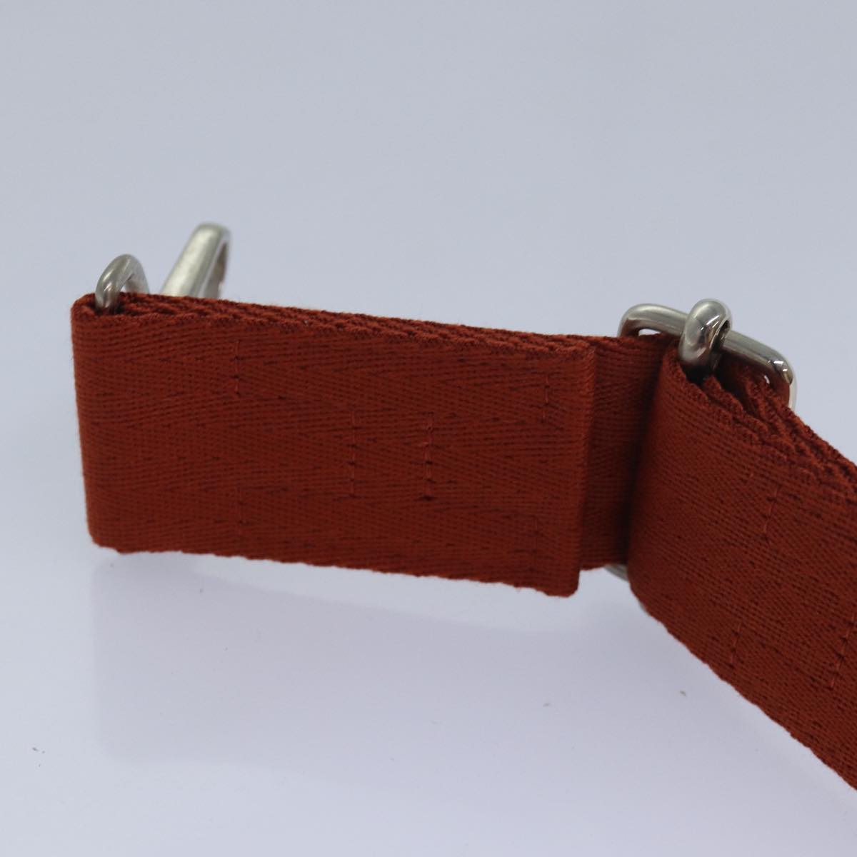 HERMES Acapulco Ordinateur Shoulder Strap Canvas Orange Auth bs16495