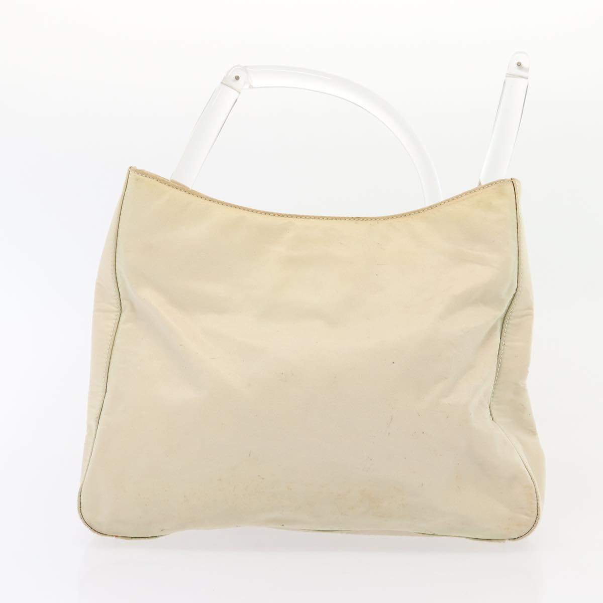 PRADA Pouch Shoulder Bag Nylon 3Set Khaki Cream Auth bs16503