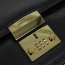 Salvatore Ferragamo Hand Bag Leather Brown Auth bs16506-8