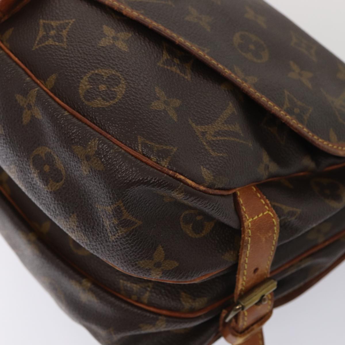 LOUIS VUITTON Monogram Saumur 30 Shoulder Bag M42256 LV Auth bs16516