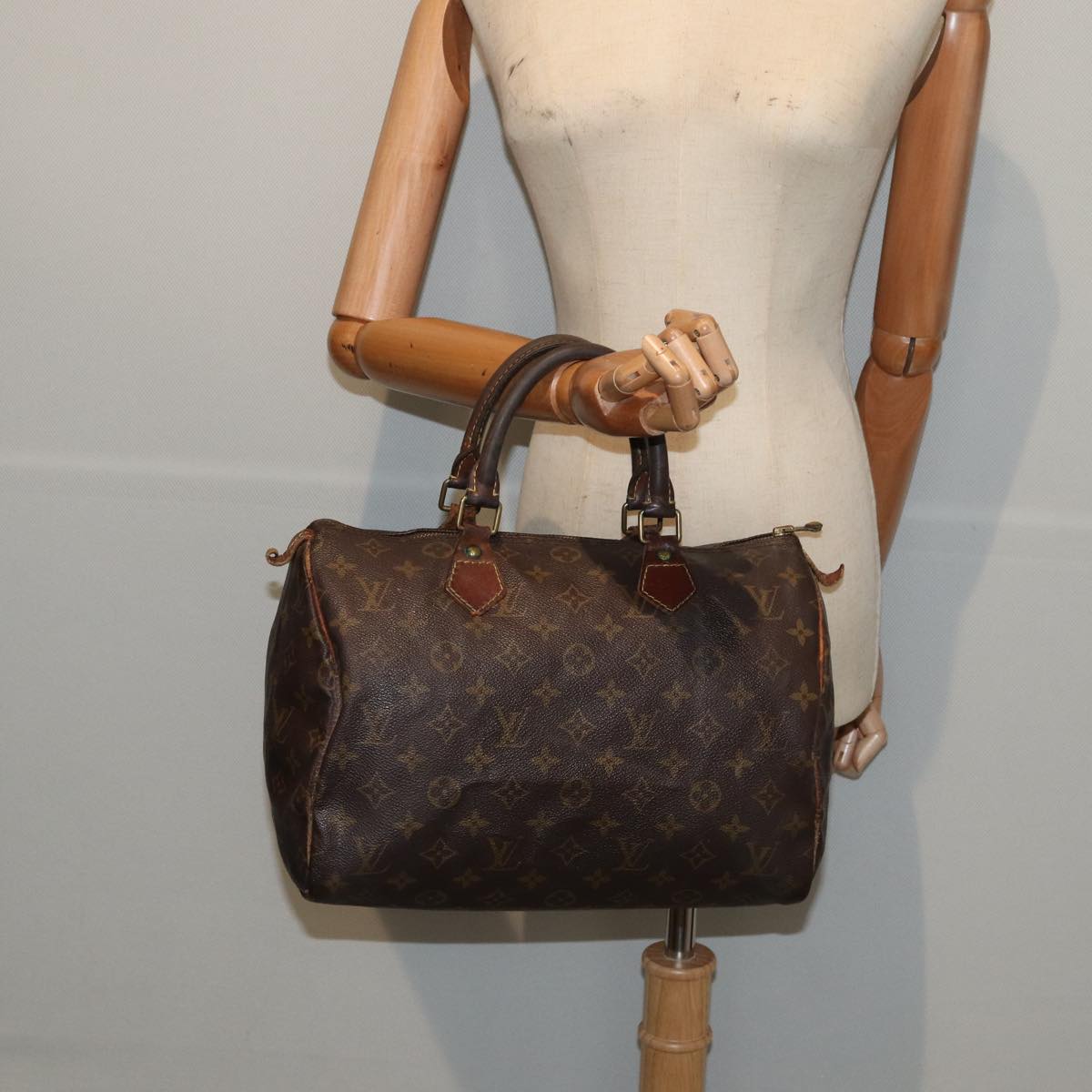 LOUIS VUITTON Monogram Speedy 30 Hand Bag M41526 LV Auth bs16518