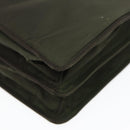 PRADA Business Bag Nylon Khaki Silver Auth bs16524-15