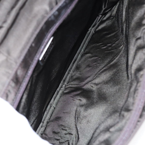 PRADA Business Bag Nylon Khaki Silver Auth bs16524