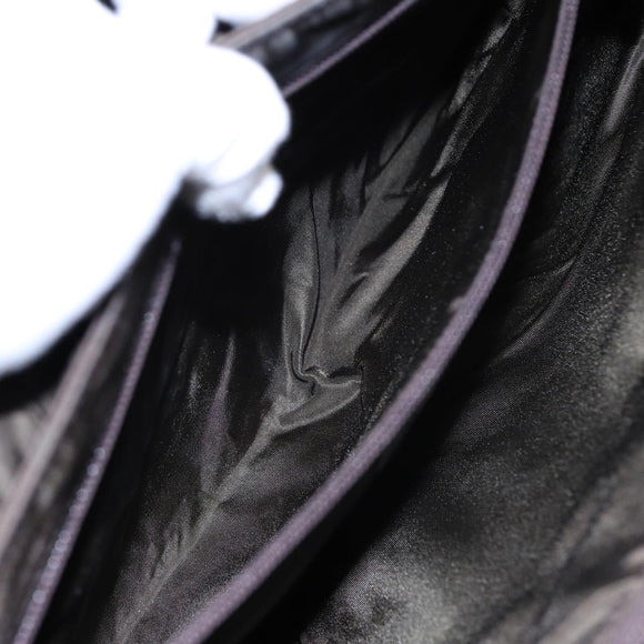 PRADA Business Bag Nylon Khaki Silver Auth bs16524