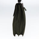 PRADA Business Bag Nylon Khaki Silver Auth bs16524-4