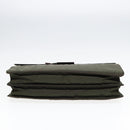 PRADA Business Bag Nylon Khaki Silver Auth bs16524-5