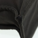 HERMES Her Line MM Hand Bag Canvas Gray Silver Auth bs16554-10