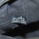 HERMES Her Line MM Hand Bag Canvas Gray Silver Auth bs16554-19