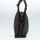 HERMES Her Line MM Hand Bag Canvas Gray Silver Auth bs16554-4