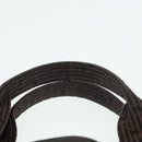 HERMES Her Line MM Hand Bag Canvas Gray Silver Auth bs16554-9