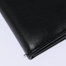 Gianni Versace Document Case Business Bag Leather Black Gold Auth bs16564-16