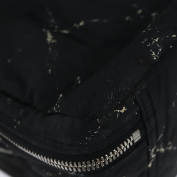 CHANEL Travel line Hand Bag Nylon Black CC Auth bs16566