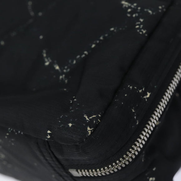 CHANEL Travel line Hand Bag Nylon Black CC Auth bs16566