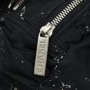 CHANEL Travel line Hand Bag Nylon Black CC Auth bs16566-25