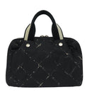 CHANEL Travel line Hand Bag Nylon Black CC Auth bs16566-2