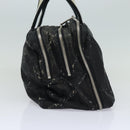 CHANEL Travel line Hand Bag Nylon Black CC Auth bs16566-3