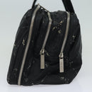 CHANEL Travel line Hand Bag Nylon Black CC Auth bs16566-4