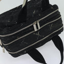 CHANEL Travel line Hand Bag Nylon Black CC Auth bs16566-6