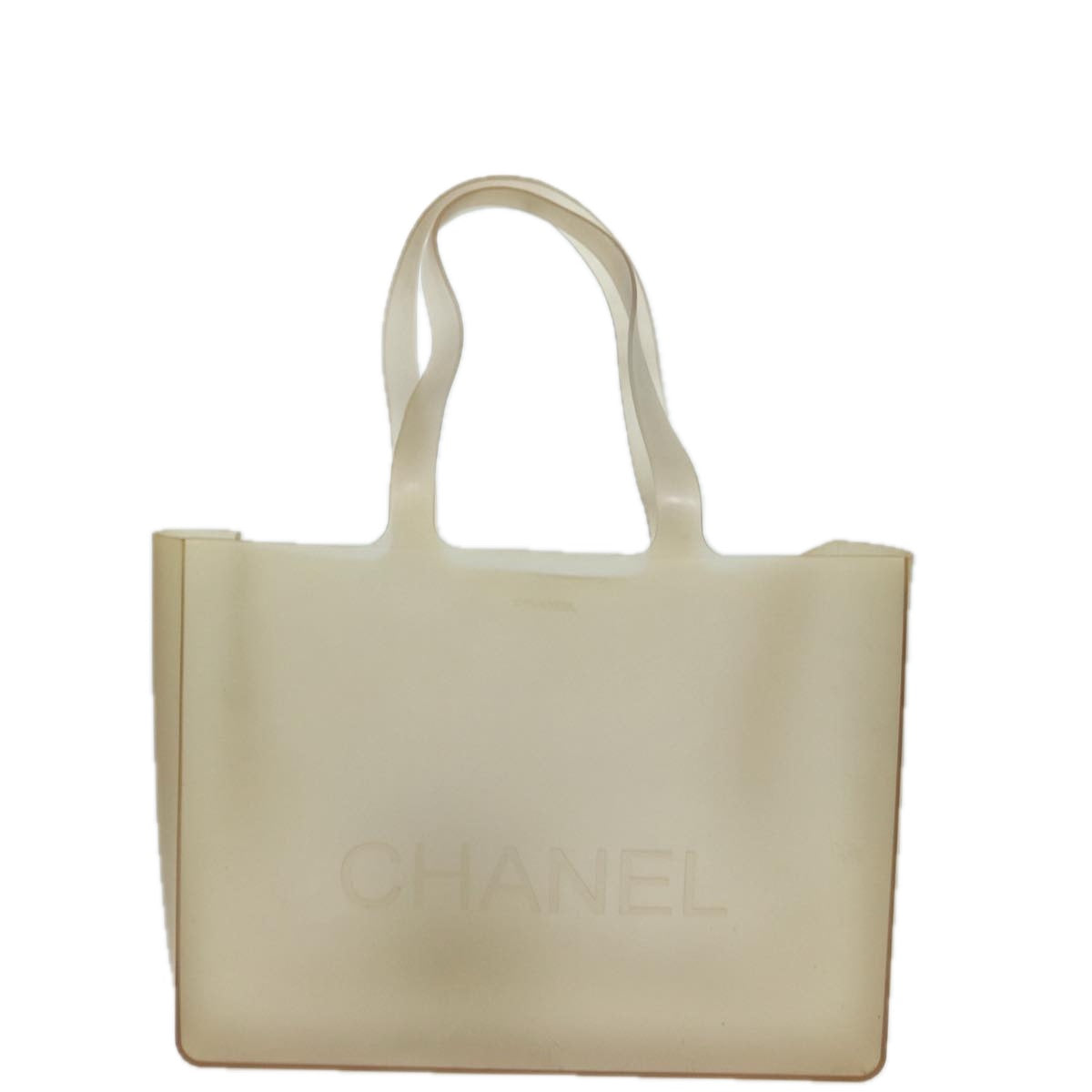 CHANEL Tote Bag Rubber Clear CC Auth bs16569