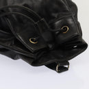 CHANEL COCO Mark Purse Shoulder Bag Lamb Skin Black CC Auth bs16571-6