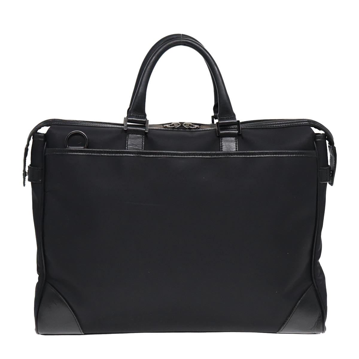 BURBERRY Black label Hand Bag Nylon Black Silver Auth bs16578 - 0