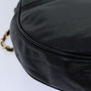 CHANEL Matelasse Chain Shoulder Bag Lamb Skin Black CC Auth bs16595-16