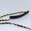 CHANEL Matelasse Chain Shoulder Bag Lamb Skin Black CC Auth bs16595-8