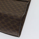 CELINE Macadam Canvas Hand Bag PVC Leather Brown Gold Auth bs16599-15