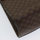 CELINE Macadam Canvas Hand Bag PVC Leather Brown Gold Auth bs16599-16