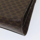 CELINE Macadam Canvas Hand Bag PVC Leather Brown Gold Auth bs16599-17