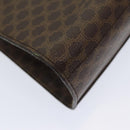 CELINE Macadam Canvas Hand Bag PVC Leather Brown Gold Auth bs16599-18