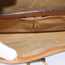 CELINE Macadam Canvas Hand Bag PVC Leather Brown Gold Auth bs16599-10