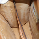CELINE Macadam Canvas Hand Bag PVC Leather Brown Gold Auth bs16599-23