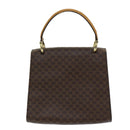 CELINE Macadam Canvas Hand Bag PVC Leather Brown Gold Auth bs16599-2