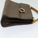 CELINE Macadam Canvas Hand Bag PVC Leather Brown Gold Auth bs16599-3