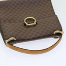 CELINE Macadam Canvas Hand Bag PVC Leather Brown Gold Auth bs16599-6