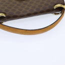 CELINE Macadam Canvas Hand Bag PVC Leather Brown Gold Auth bs16599-7
