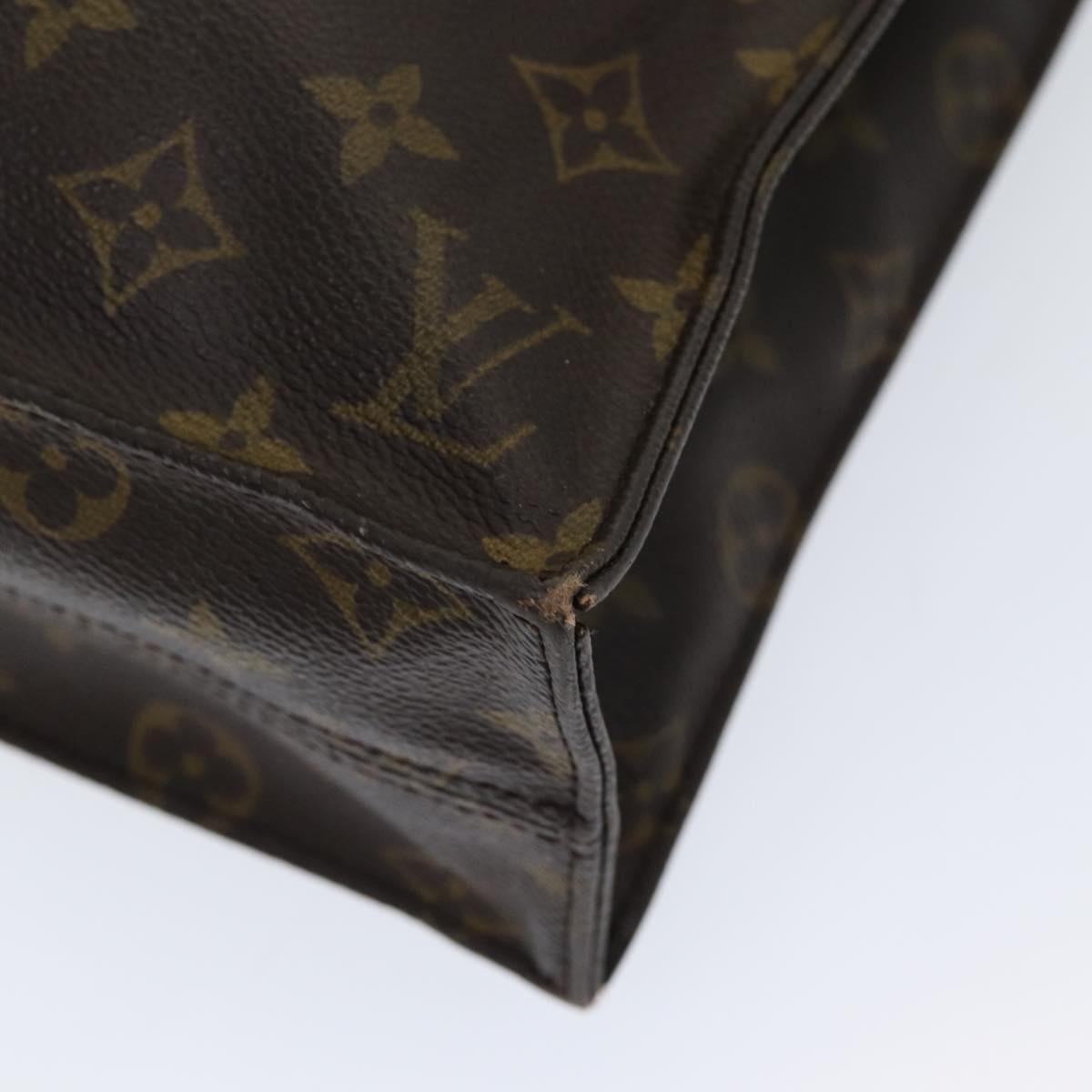 LOUIS VUITTON Monogram Sac Plat Hand Bag M51140 LV Auth bs16607