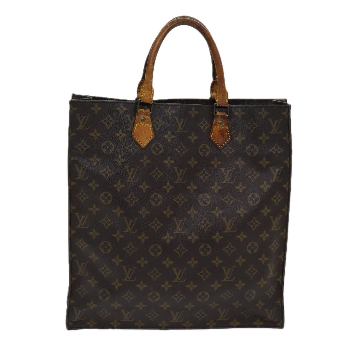 LOUIS VUITTON Monogram Sac Plat Hand Bag M51140 LV Auth bs16607