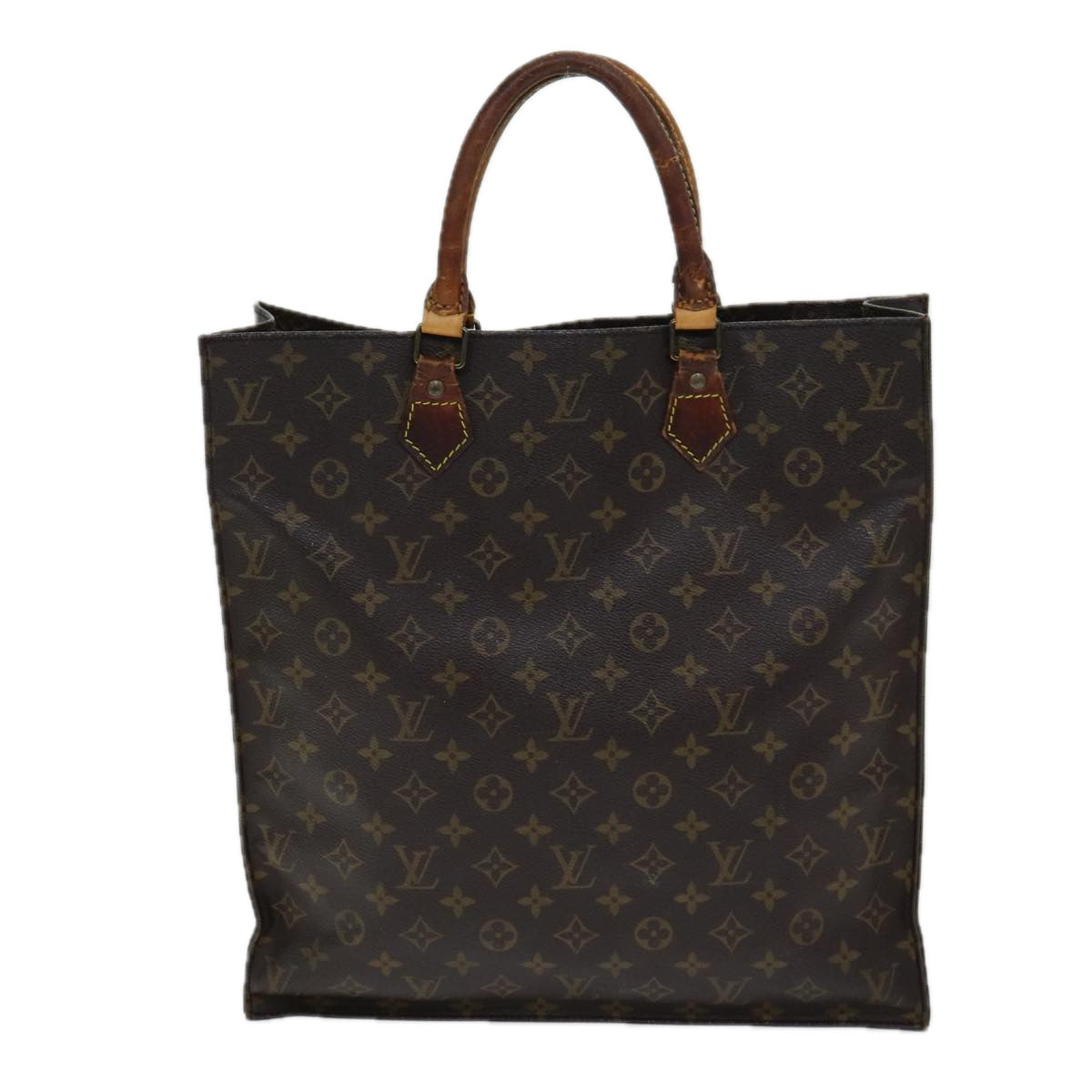 LOUIS VUITTON Monogram Sac Plat Hand Bag M51140 LV Auth bs16607 - 0