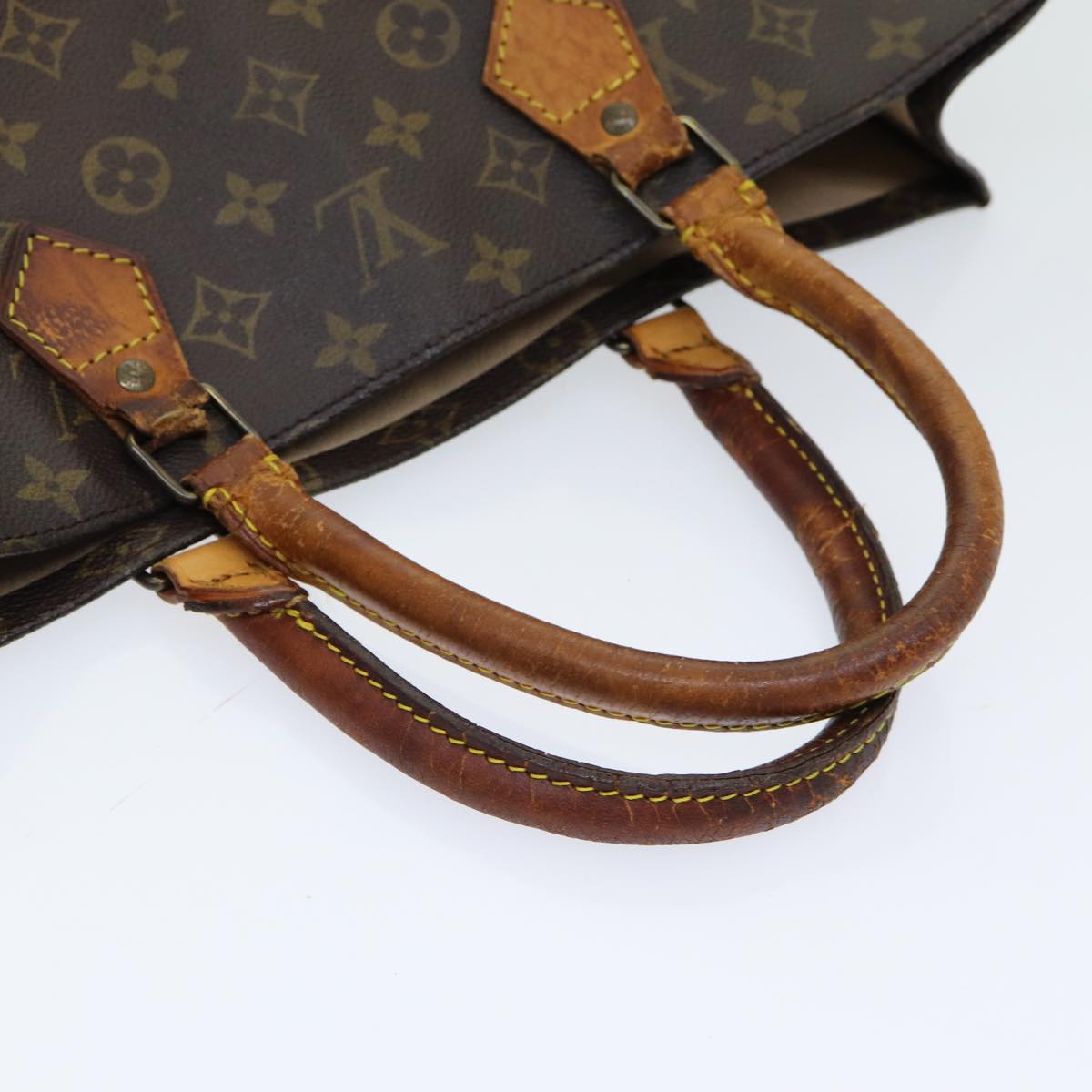 LOUIS VUITTON Monogram Sac Plat Hand Bag M51140 LV Auth bs16607